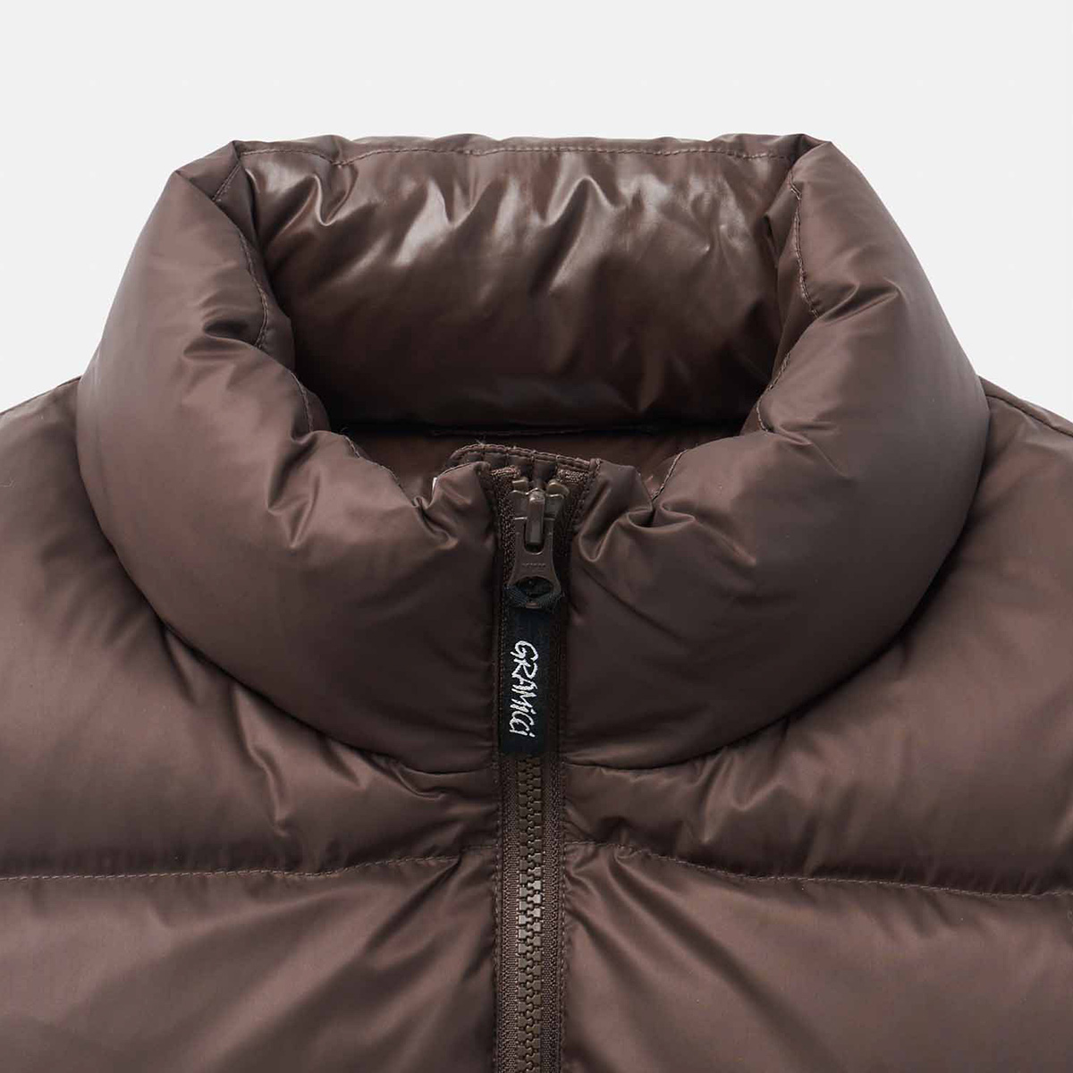 Gramicci Down Puffer Vest Dark Brown