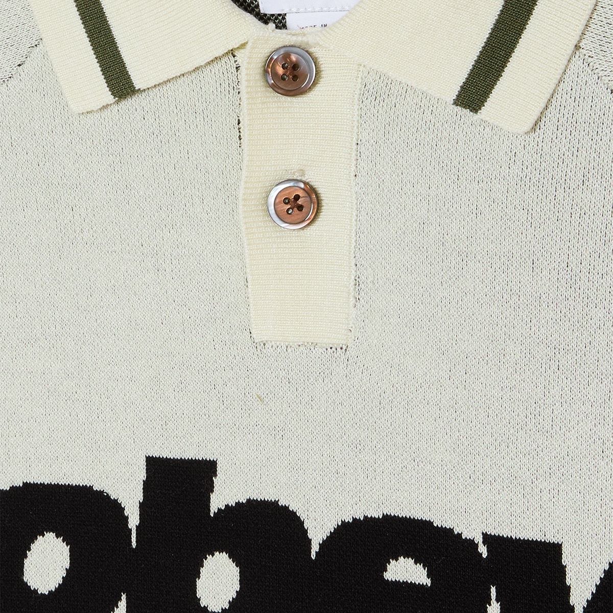 Obey Sport Polo Sweater Unbleached
