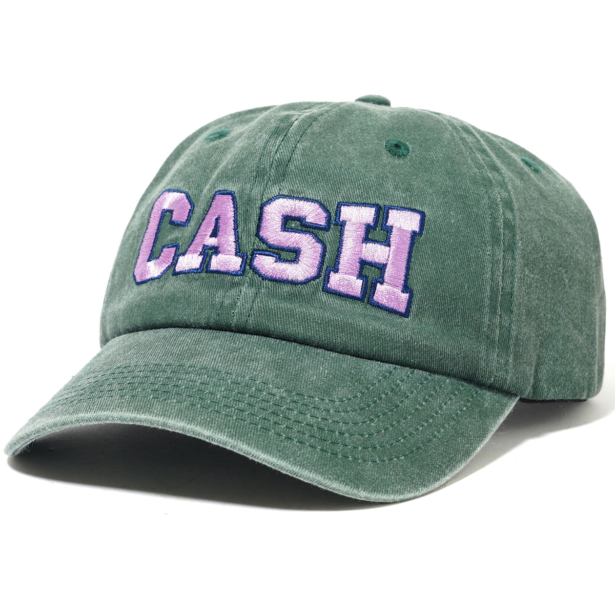 Cash Only Campus 6 Panel Cap Washed Forest