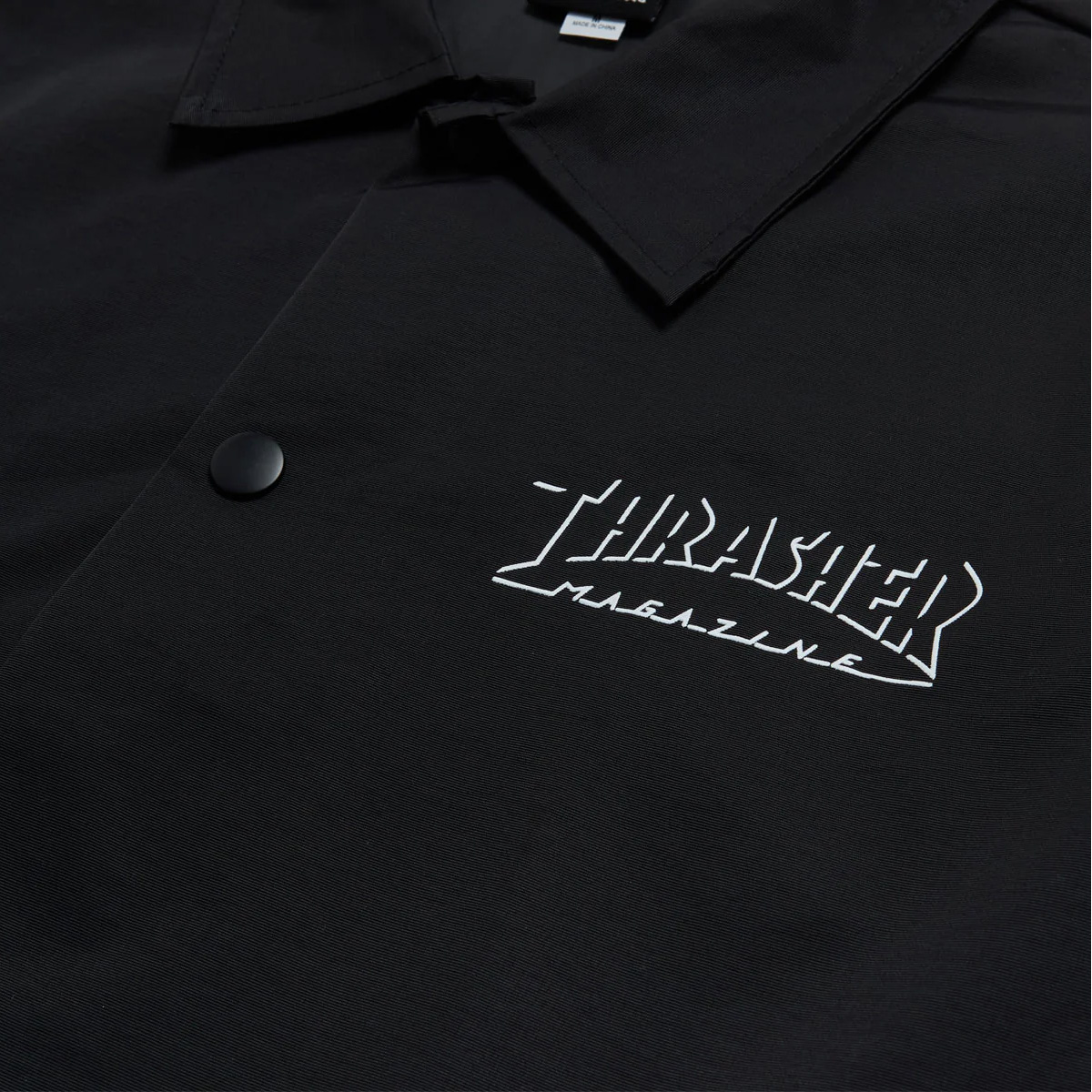 Thrasher Shadow Mag Logo Coach Jacket Black/Black