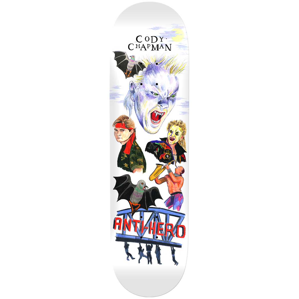 Anti Hero Cody Chapman Still Believe Skateboard Deck White 8.5 Anti Hero Cody Chapman Still Believe Skateboard Deck White 8.5