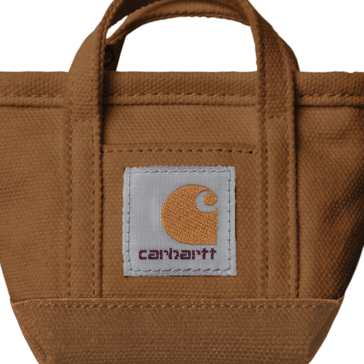 Carhartt WIP Mini Tote Bag Keychain Hamilton Brown