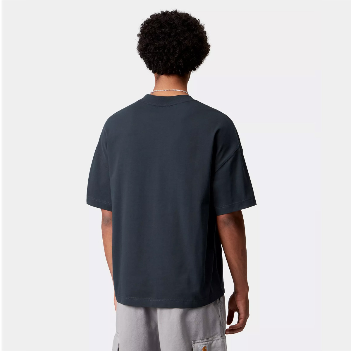 Carhartt WIP Signature Script T-Shirt Deep Night/Glassy Pink