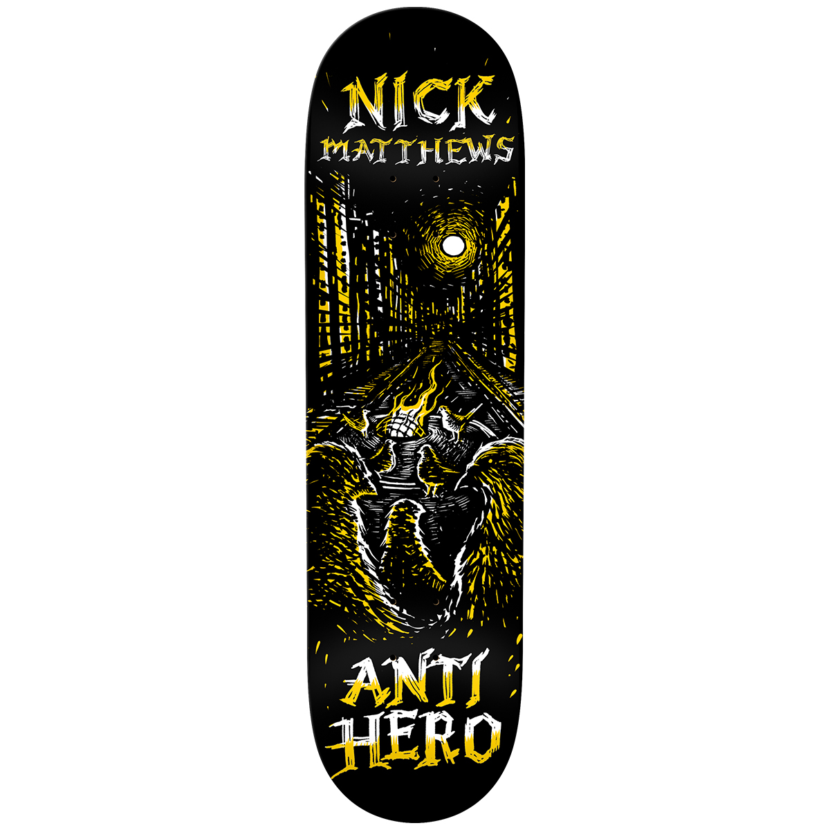 Anti Hero Matthews Fireside Skateboard Deck Black 8.5