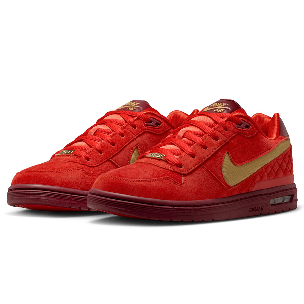 Nike SB Paul Rodriguez Zoom Air Low QS Habanero Red/Club Gold-Team Red-Habanero Red