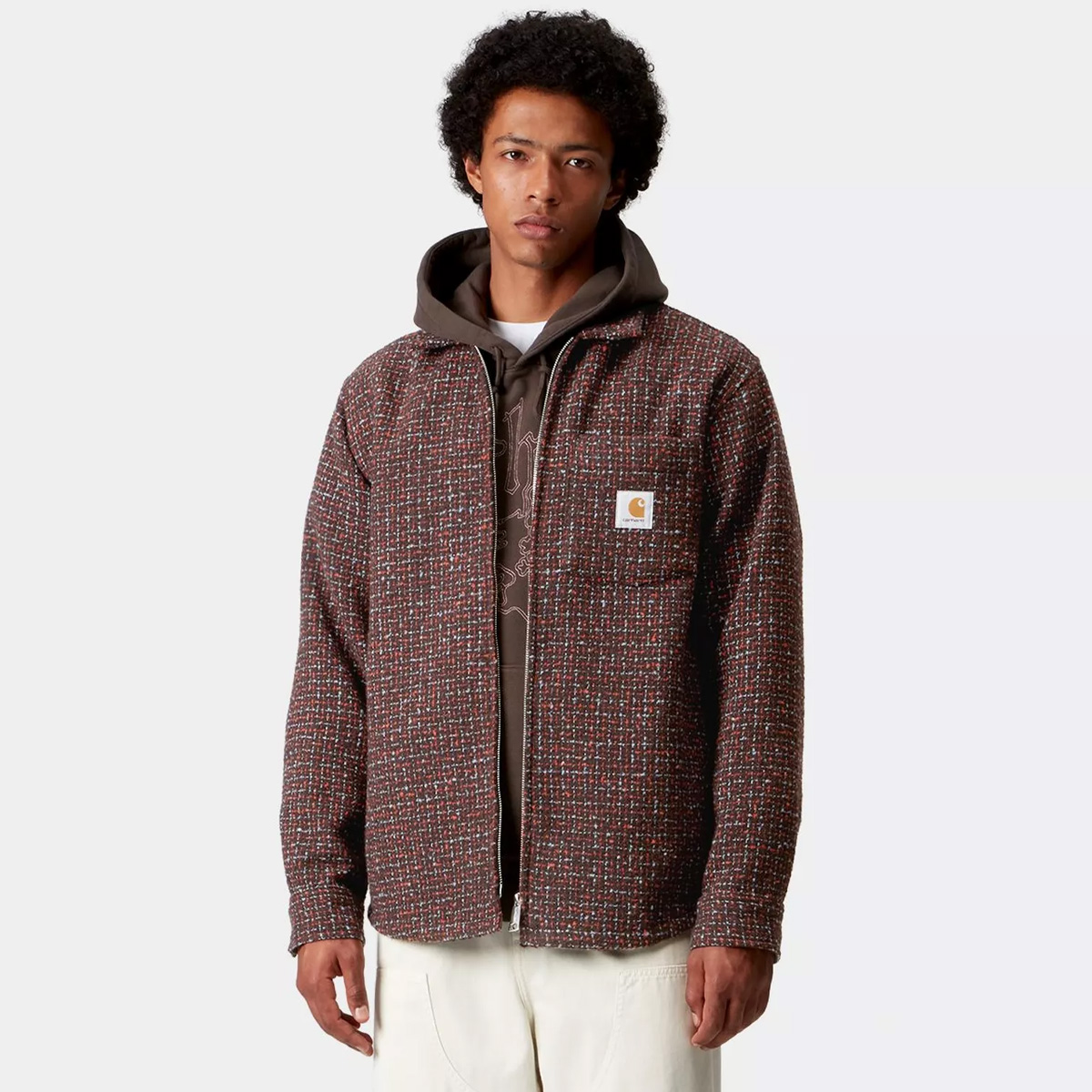 Carhartt WIP Bellamy Shirt Jacket Bellamy Check Tobacco