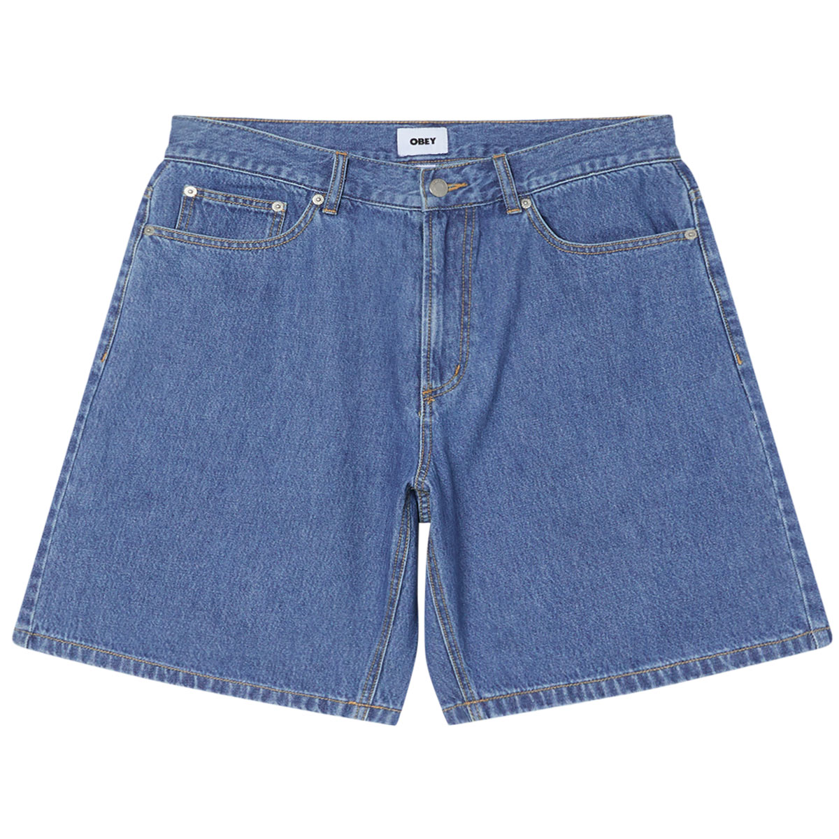 Obey Emerson Denim Short Salty Blue Stone Wash