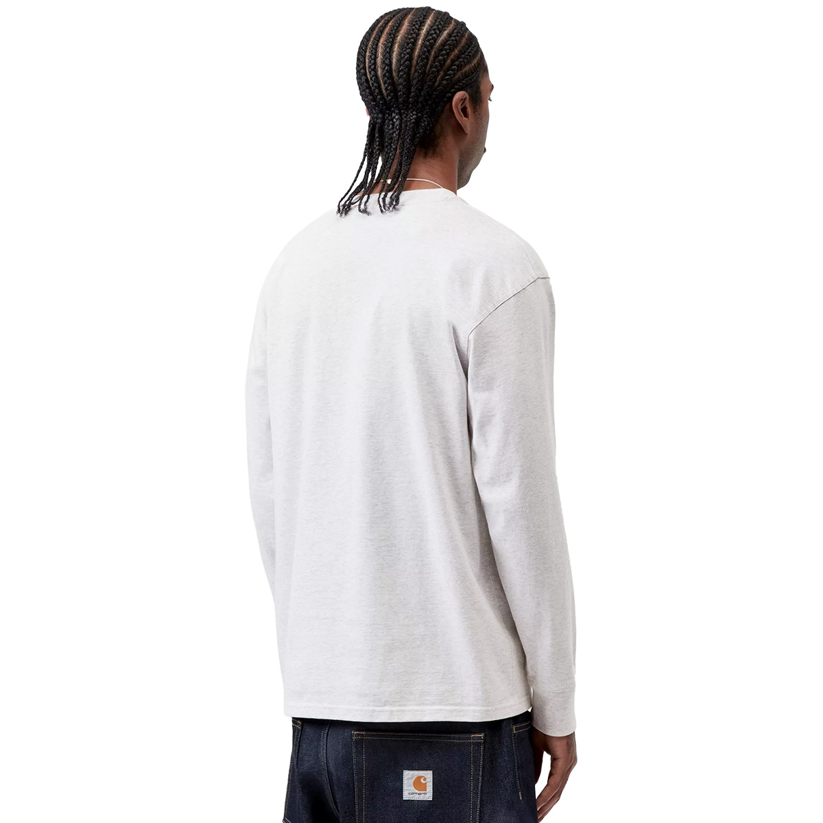 Carhartt WIP American Script Longsleeve T-Shirt Ash Heather