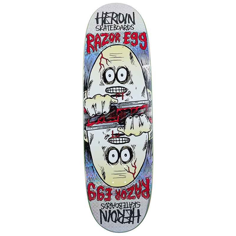 Heroin Symmetrical Holo Egg Skateboard Deck 9.5 | Skatestore