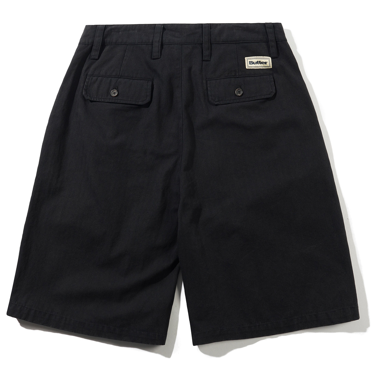Butter Goods Pleated Shorts Washed Black