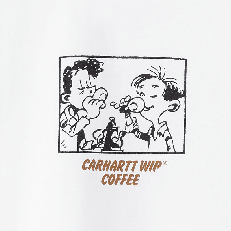 Carhartt WIP Carhartt Wip Coffee T-Shirt White Carhartt WIP Carhartt Wip Coffee T-Shirt White