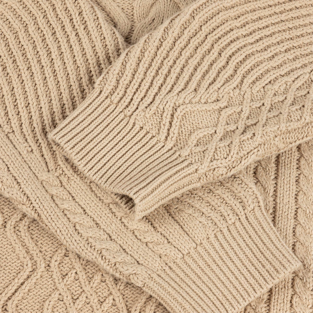 Dime Mixed Cable Knit Sand Dime Mixed Cable Knit Sand