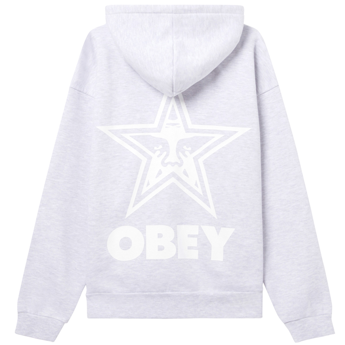 Obey Bold Star Extra Heavy Hooded Sweater Ash Grey Obey Bold Star Extra Heavy Hooded Sweater Ash Grey