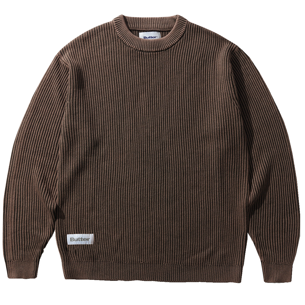 Butter Goods Bleach Knit Sweater Brown