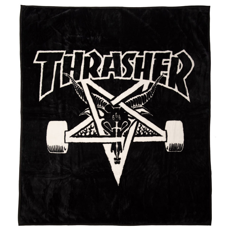 Thrasher Skate Goat Blanket Black