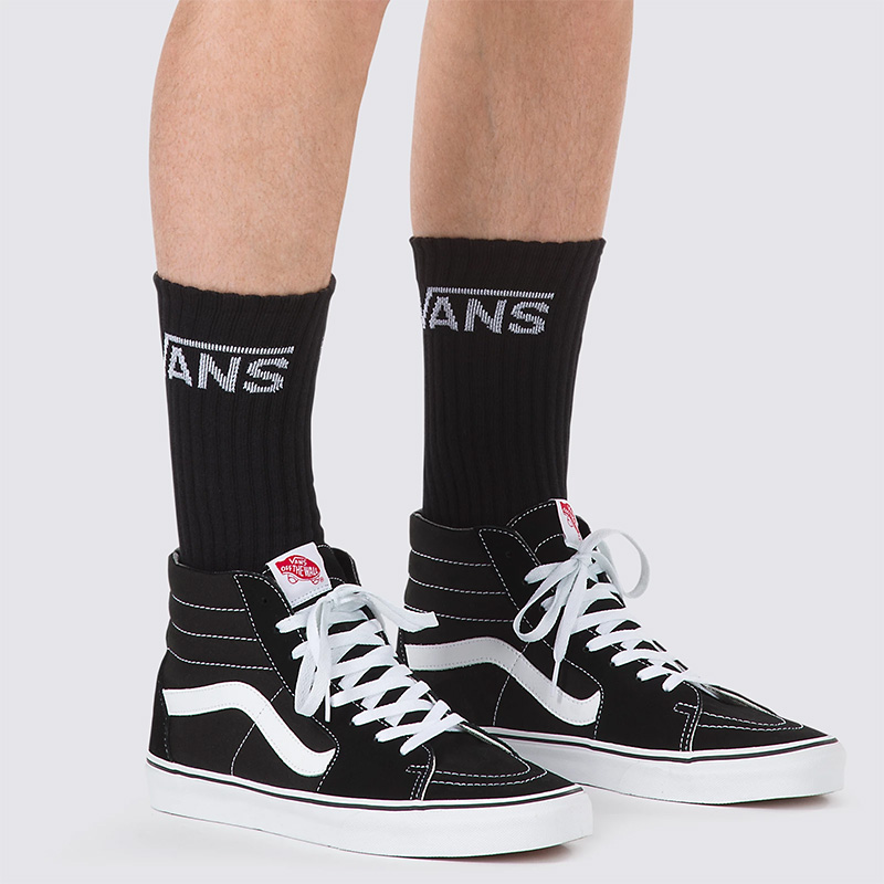 Vans Classic Crew Socks Black 3-Pack Vans Classic Crew Socks Black 3-Pack