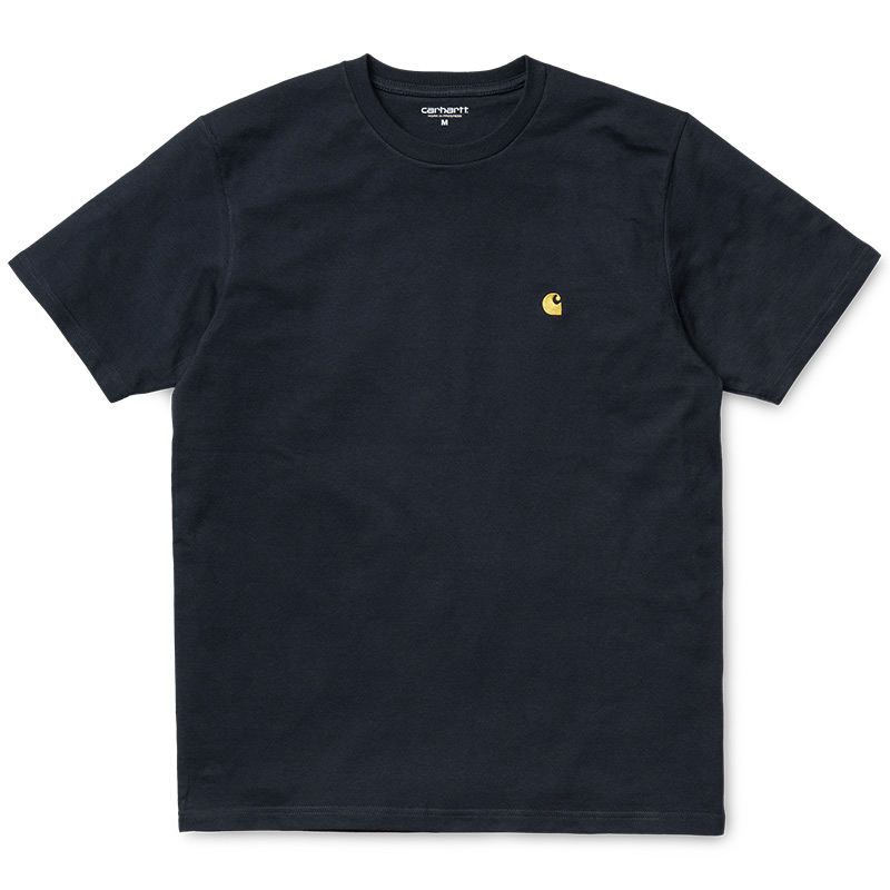 Carhartt WIP Chase T-Shirt Dark Navy/Gold Carhartt WIP Chase T-Shirt Dark Navy/Gold