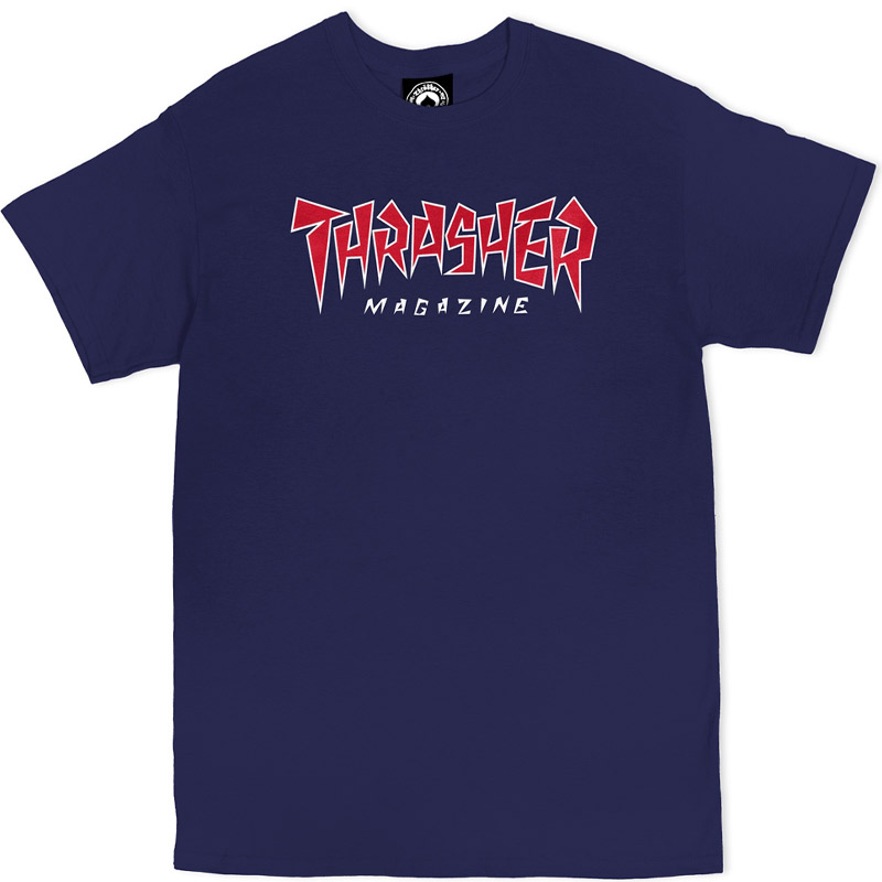 Thrasher Jagged Logo T-Shirt Navy