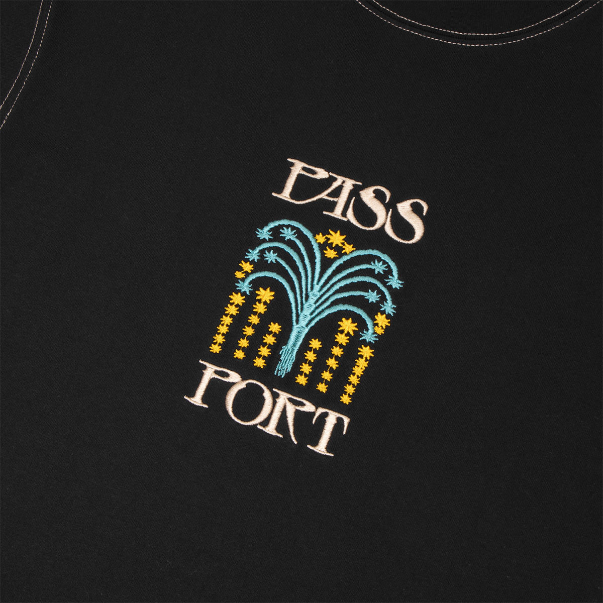 Pass Port Roman Candle T-shirt Black Pass Port Roman Candle T-shirt Black