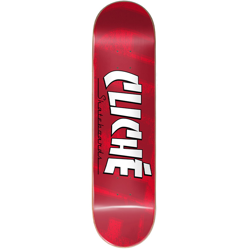 Cliché Banco RHM Skateboard Deck Red 7.75