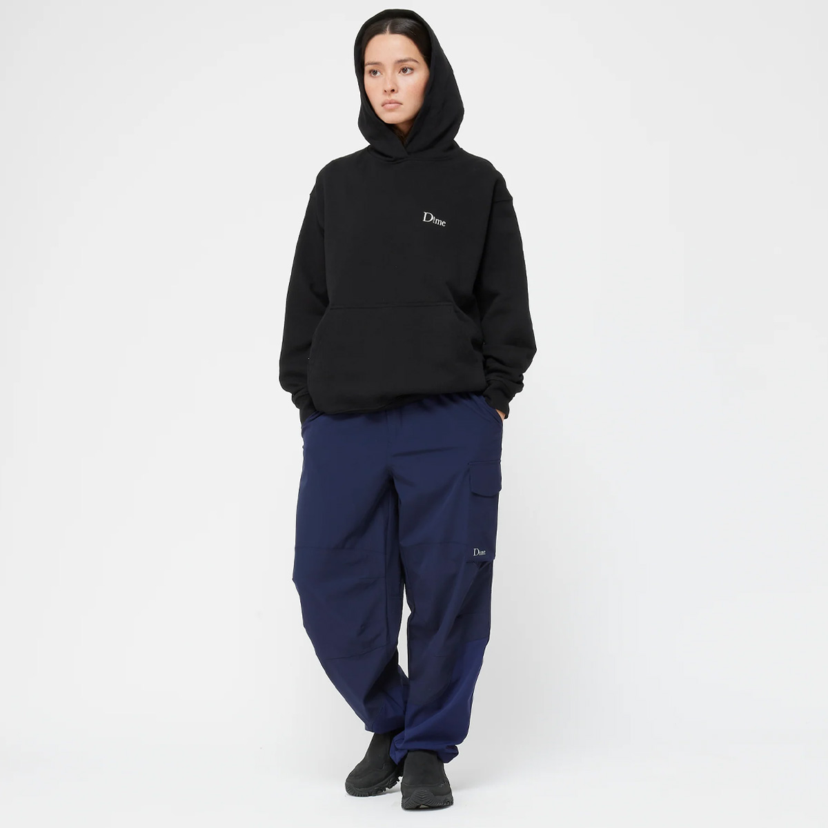 Dime Classic Small Logo Hooded Sweater Black Dime Classic Small Logo Hooded Sweater Black