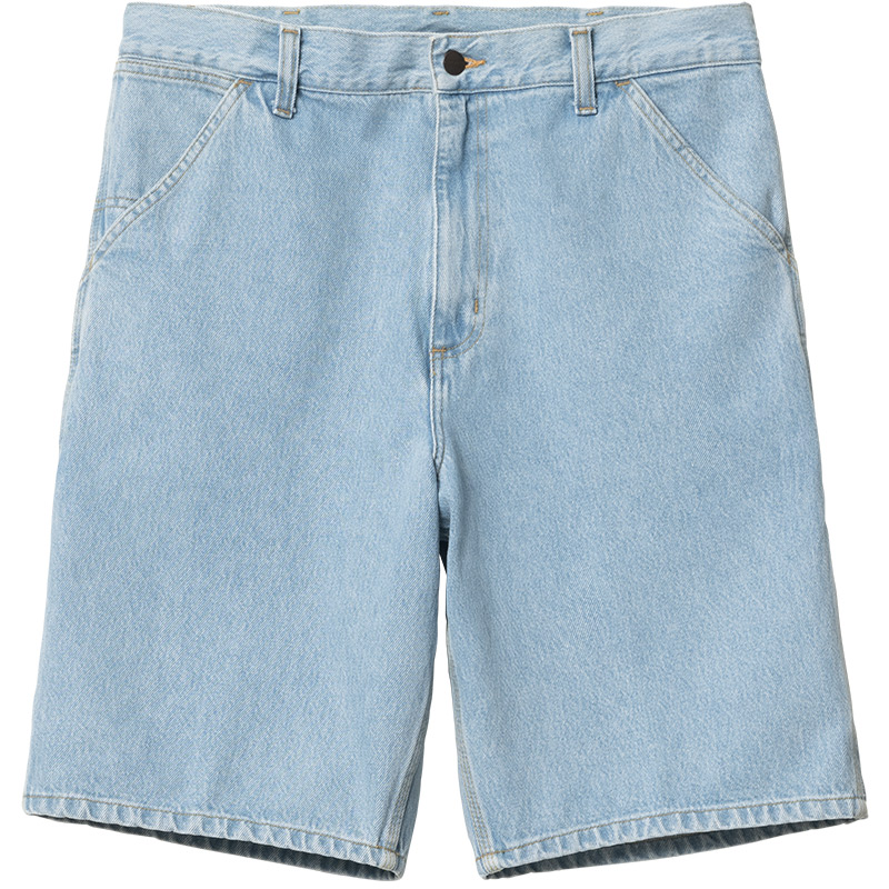 Carhartt WIP Single Knee Short Blue Heavy Stone Bleached