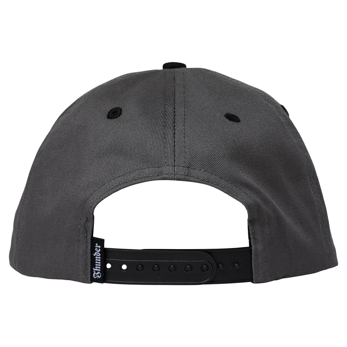Thunder Bolt Script Snapback Cap Charcoal Thunder Bolt Script Snapback Cap Charcoal