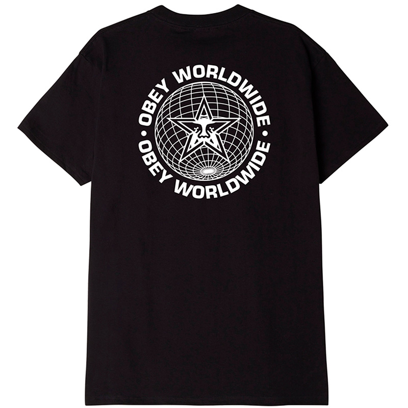 Obey Worldwide Globe T-Shirt Black Obey Worldwide Globe T-Shirt Black