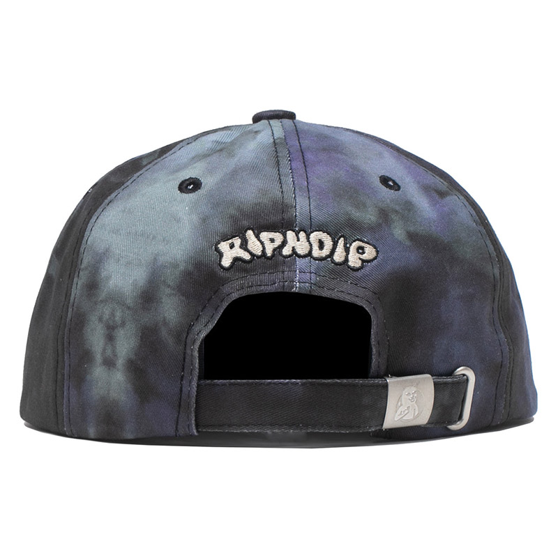 RIPNDIP Lifes A Trip 6 Panel Hat Black / Sage / Dark Slate Tie Dye RIPNDIP Lifes A Trip 6 Panel Hat Black / Sage / Dark Slate Tie Dye