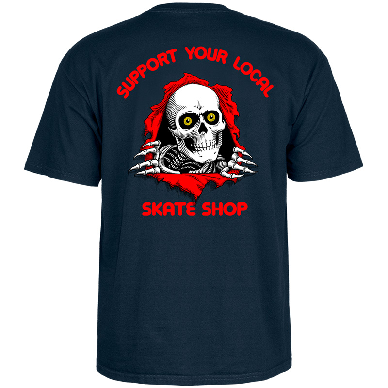 Powell Peralta Support Your Local Skate Shop Ripper T-Shirt Navy Powell Peralta Support Your Local Skate Shop Ripper T-Shirt Navy