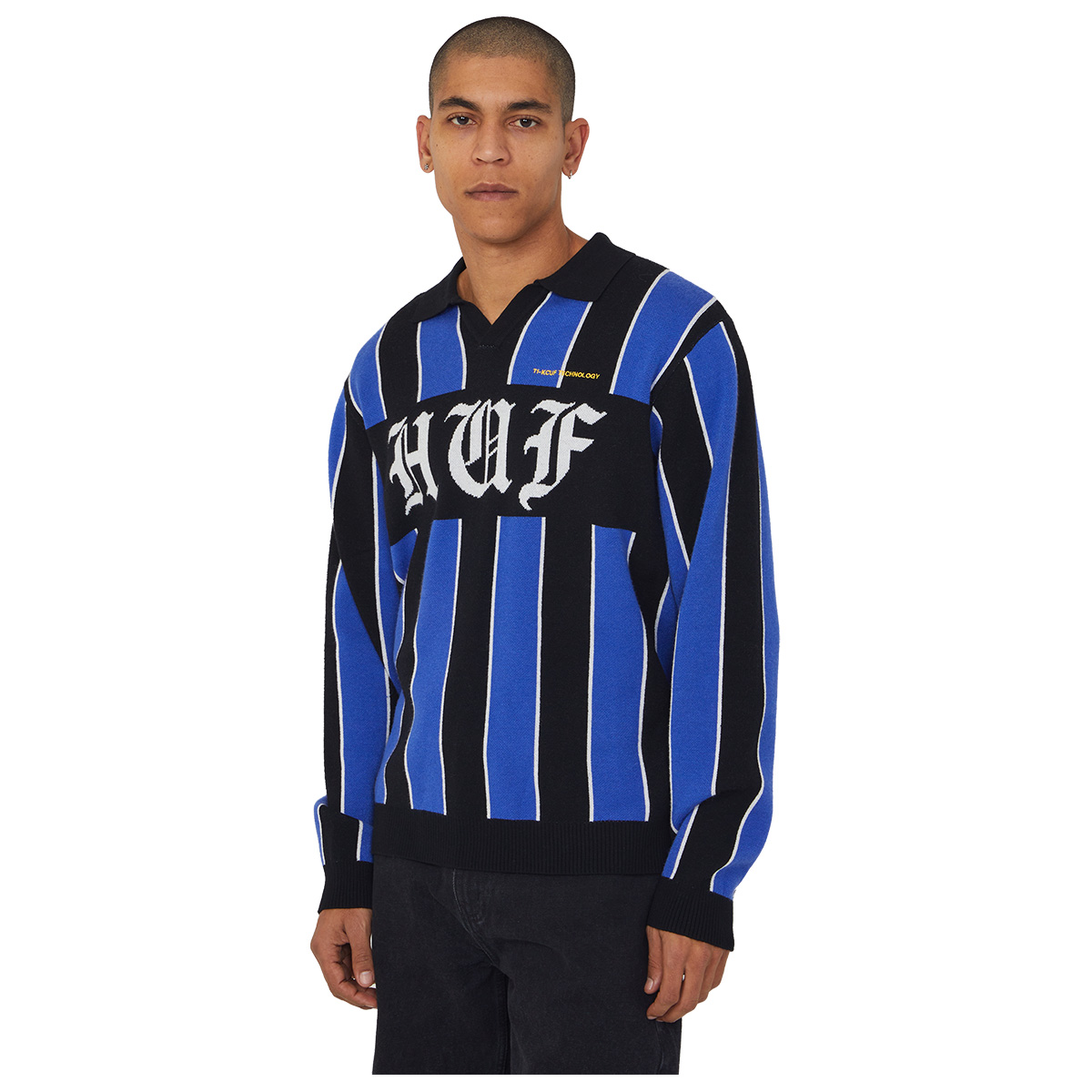 HUF Midfield Jersey Sweater Electric Blue