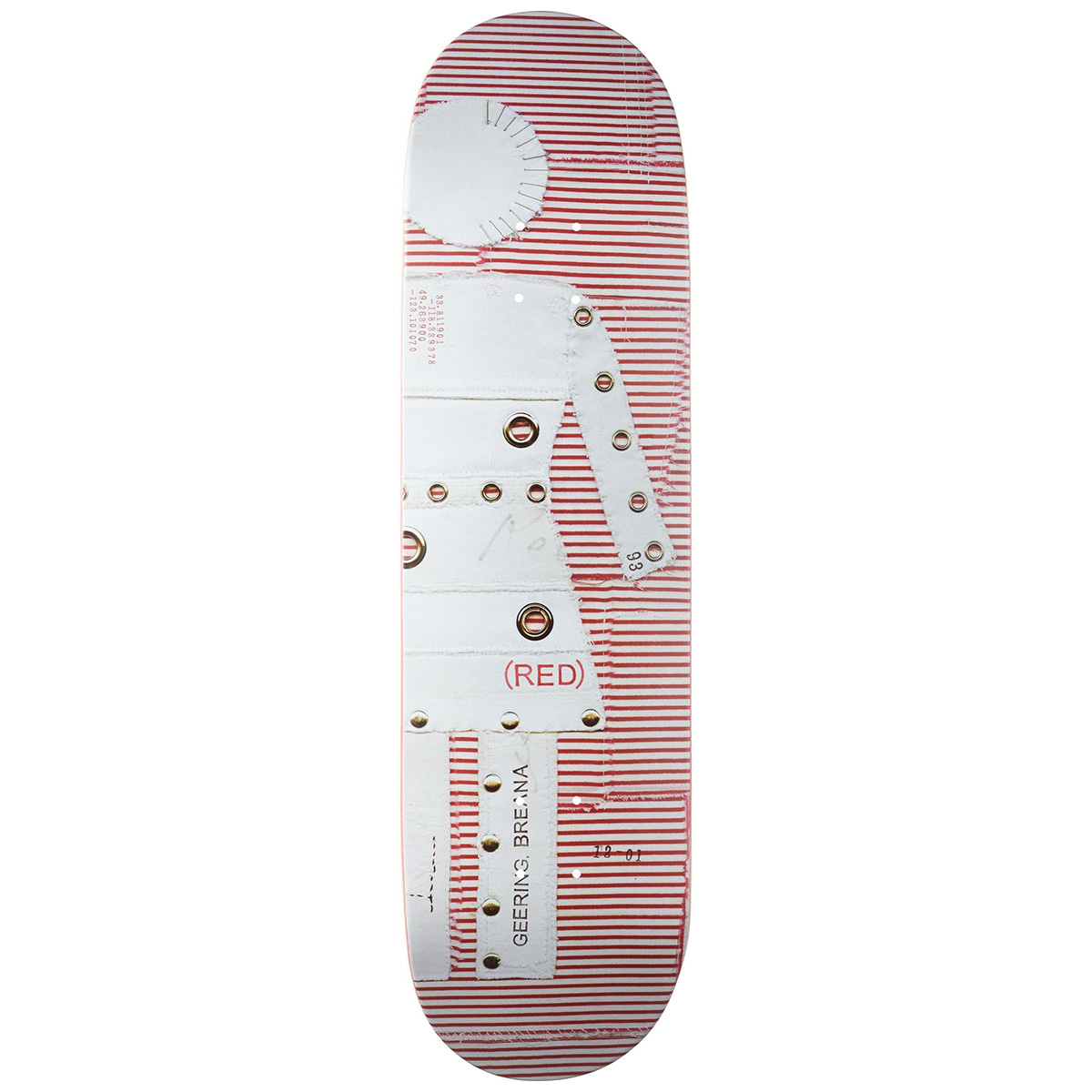 Girl Geering (RED) Stripe Skateboard Deck 8.5 Girl Geering (RED) Stripe Skateboard Deck 8.5