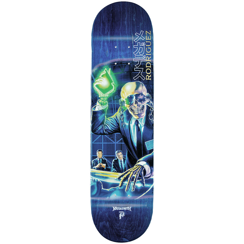 Primitive x Megadeth Rodriguez Rest In Peace Skateboard Deck Blue 8.0 Primitive x Megadeth Rodriguez Rest In Peace Skateboard Deck Blue 8.0