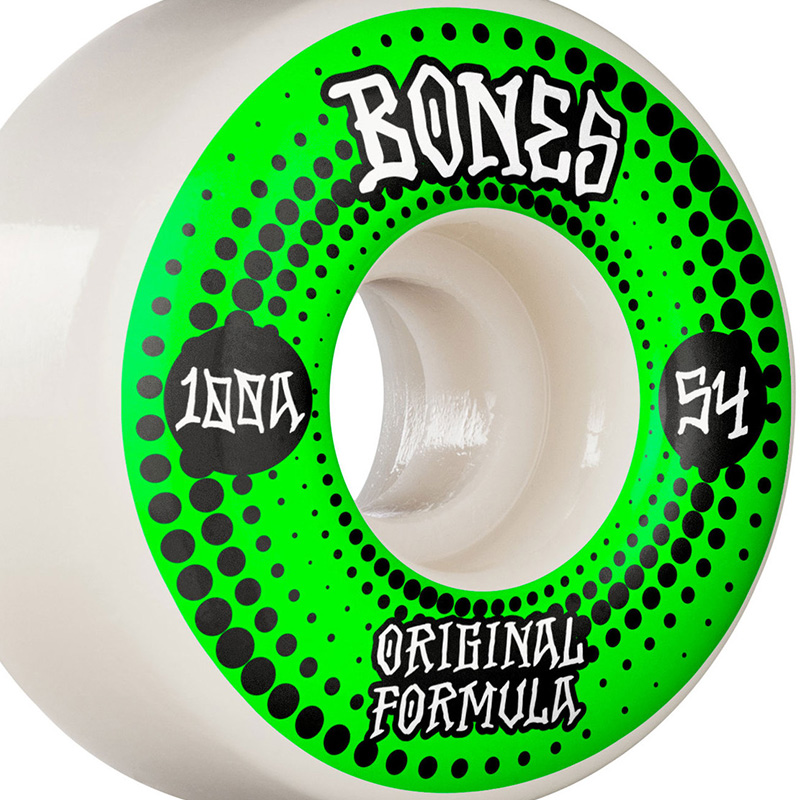 Bones 100's Originals V4 Wide Wheels 100a White 54mm
