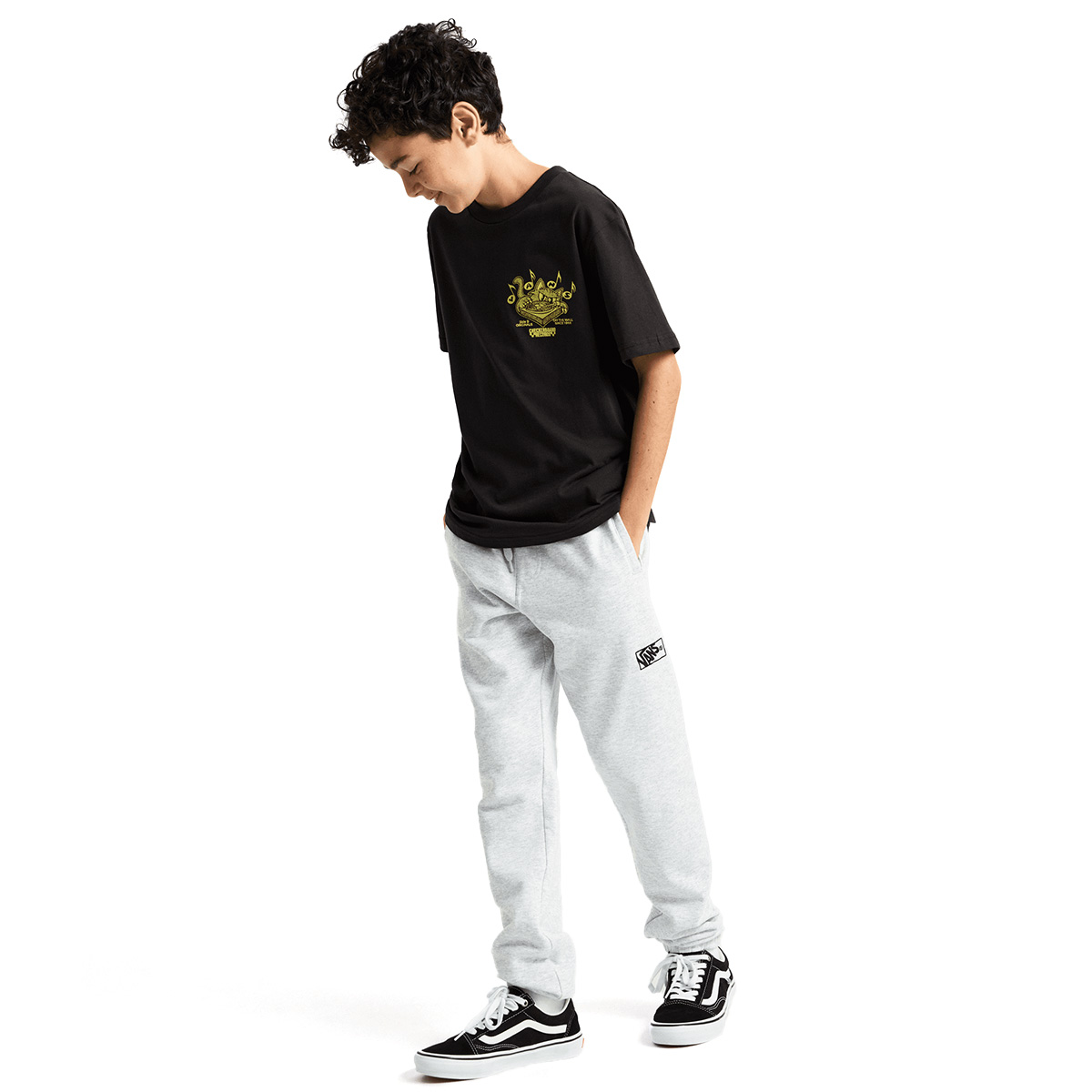 Vans Kids By Scratched Records T-Shirt Black