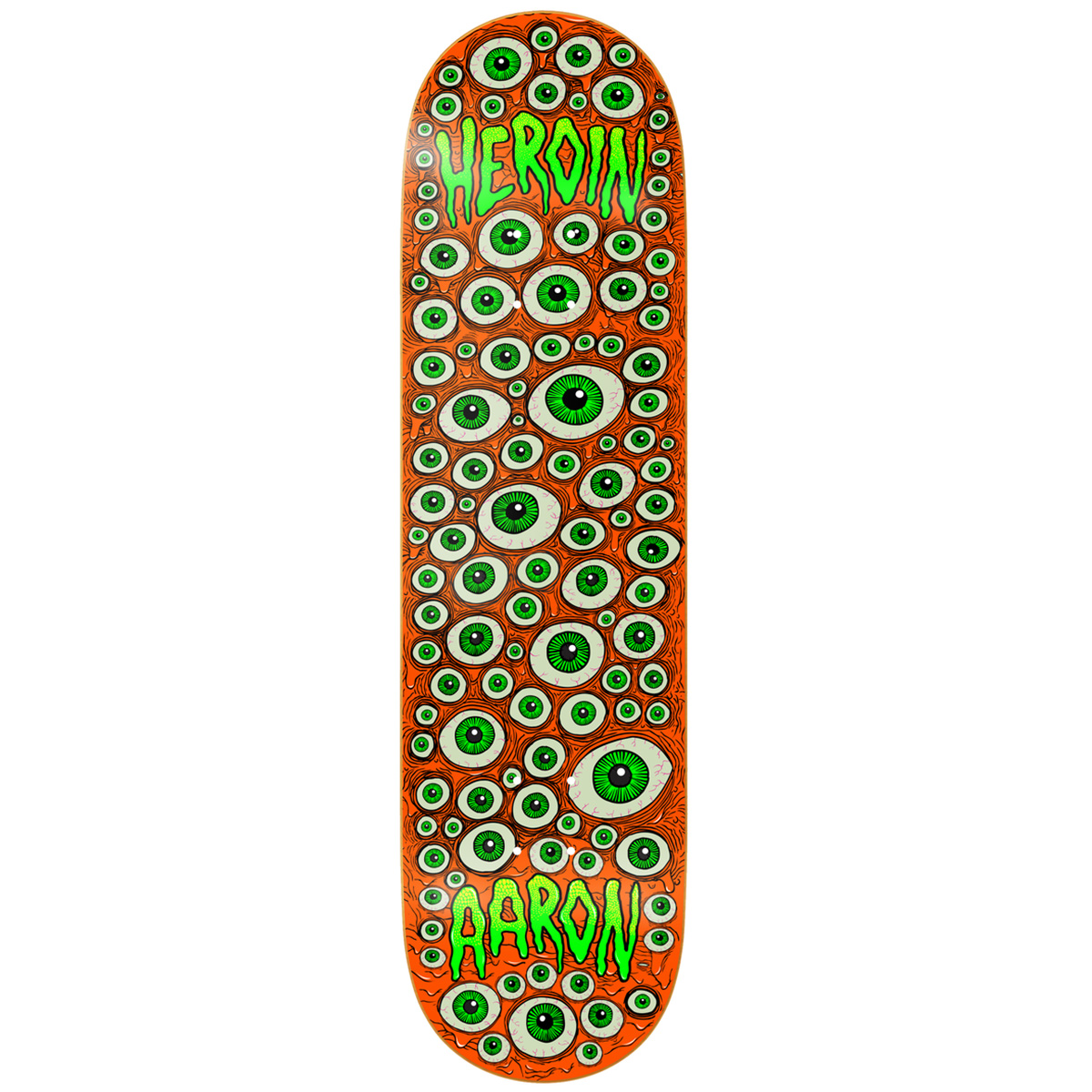 Heroin Aaron Wilson Eyes Skateboard Deck 8.75 