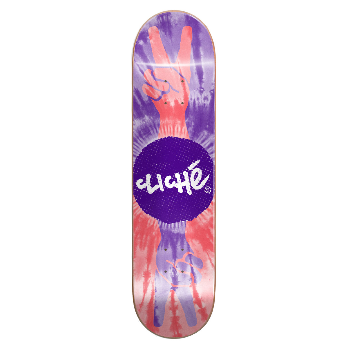 Cliché Peace FP Complete Skateboard Purple/Red 8.0