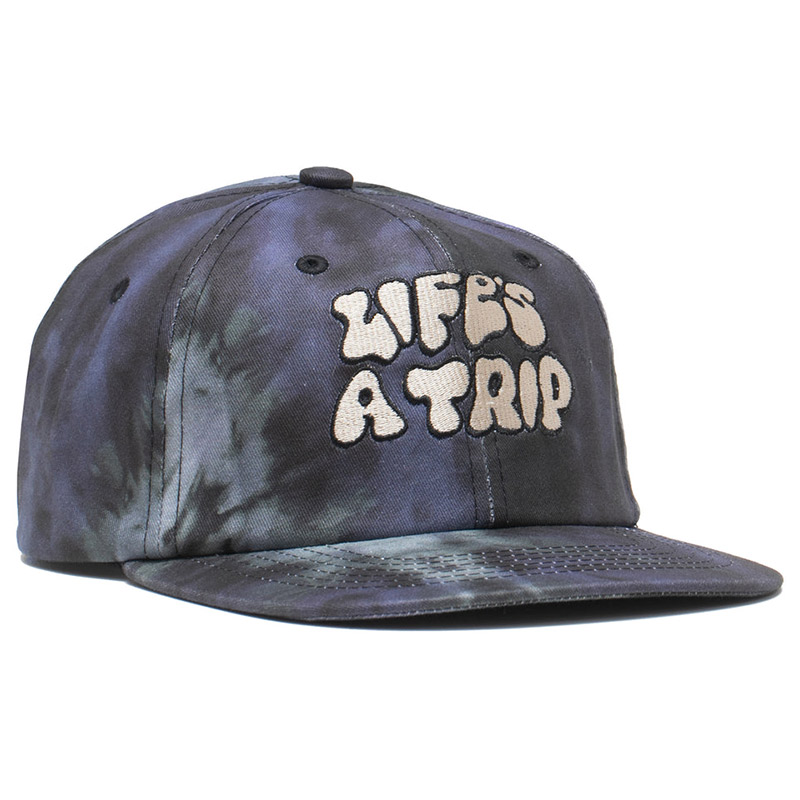 RIPNDIP Lifes A Trip 6 Panel Hat Black / Sage / Dark Slate Tie Dye RIPNDIP Lifes A Trip 6 Panel Hat Black / Sage / Dark Slate Tie Dye