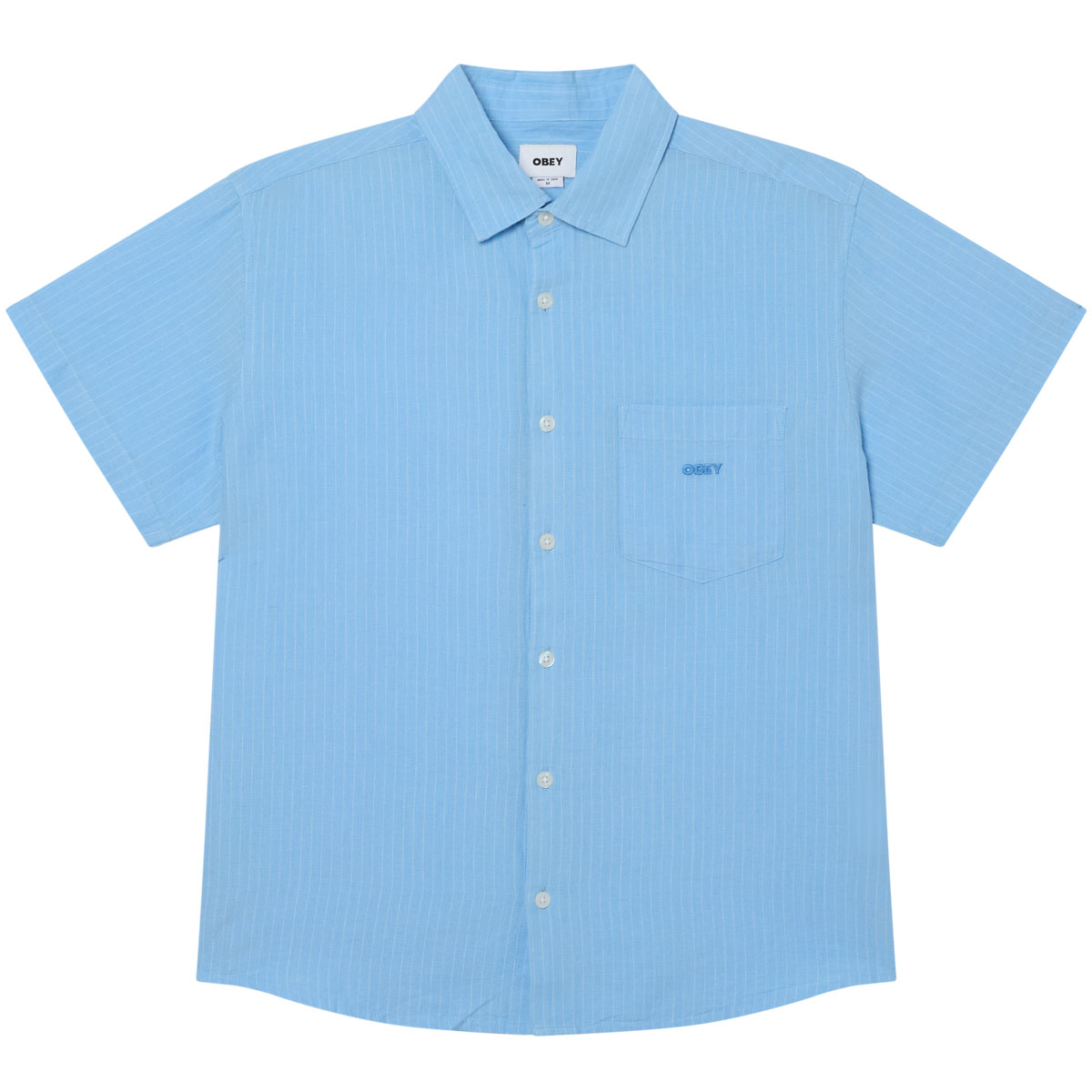 Obey Barry Woven Shirt Sky Blue