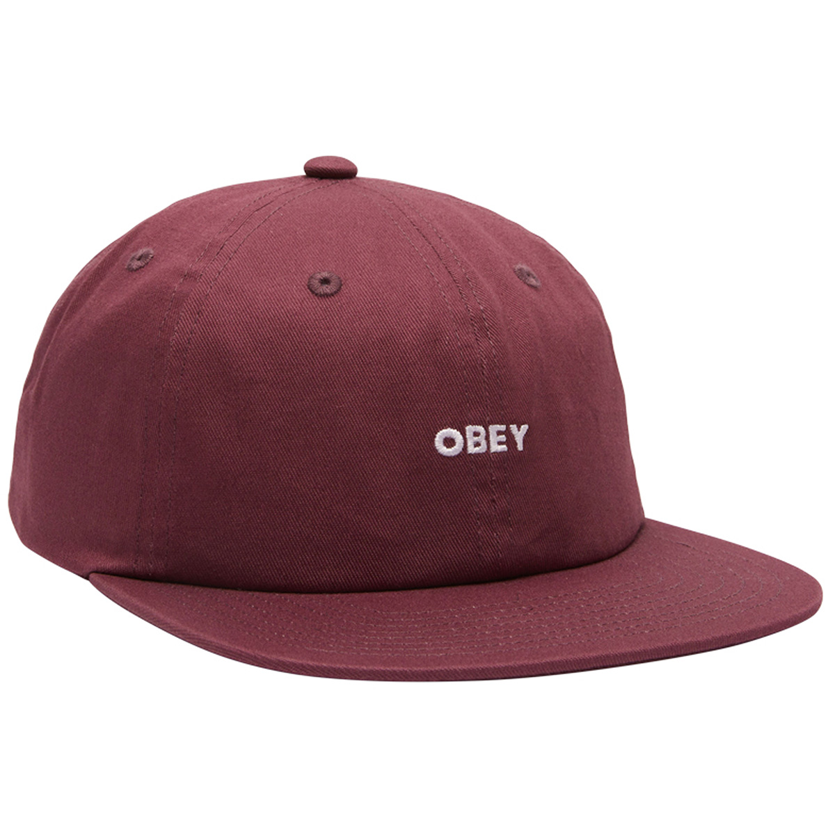 Obey Bold Twill 6 Panel Strapback Cap Vino Obey Bold Twill 6 Panel Strapback Cap Vino
