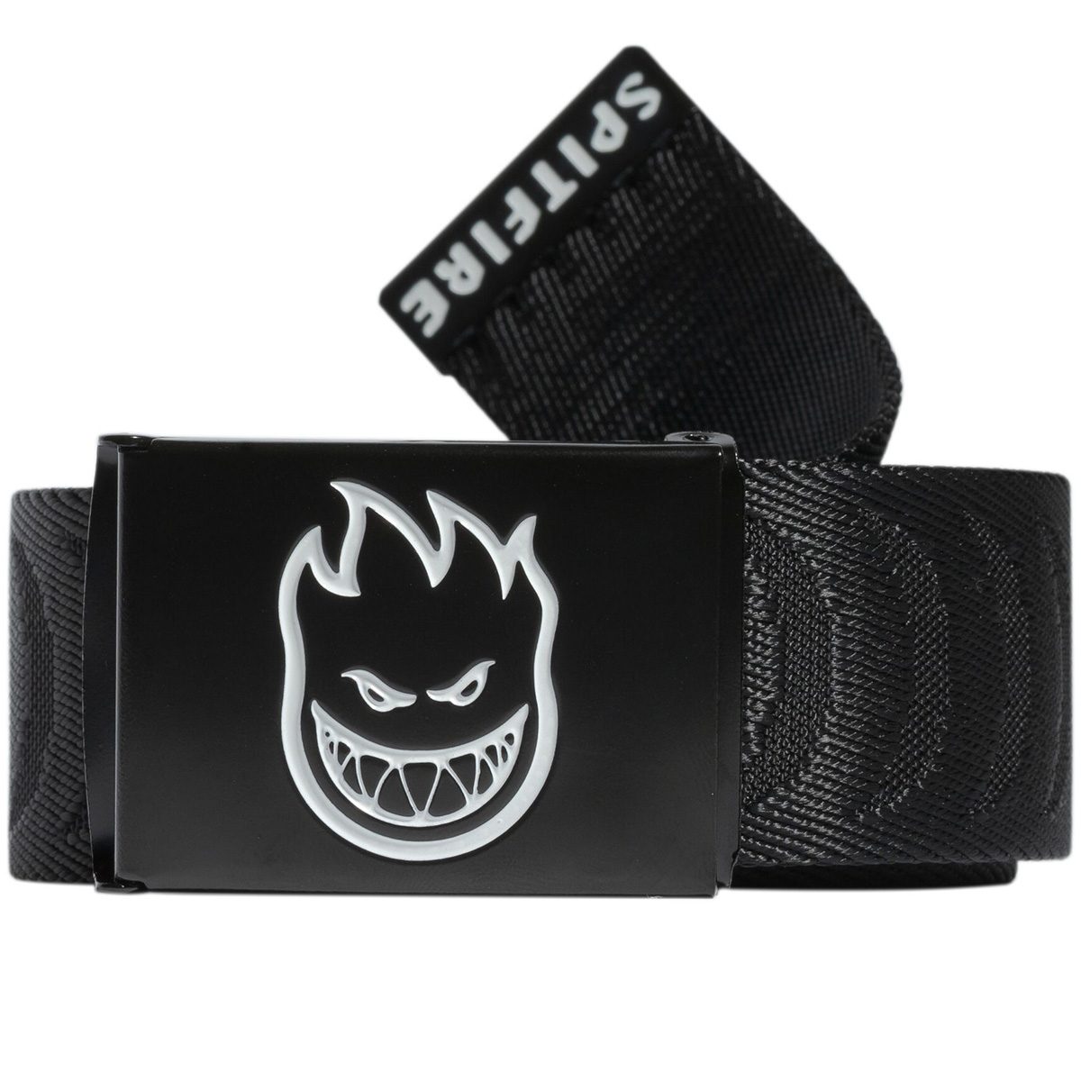 Spitfire Bighead Crescent Jacquard Web Belt Black/White