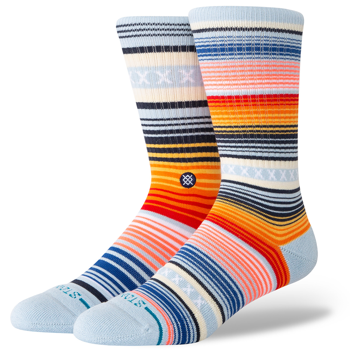 Stance Curren St Crew Socks Ice Blue Stance Curren St Crew Socks Ice Blue