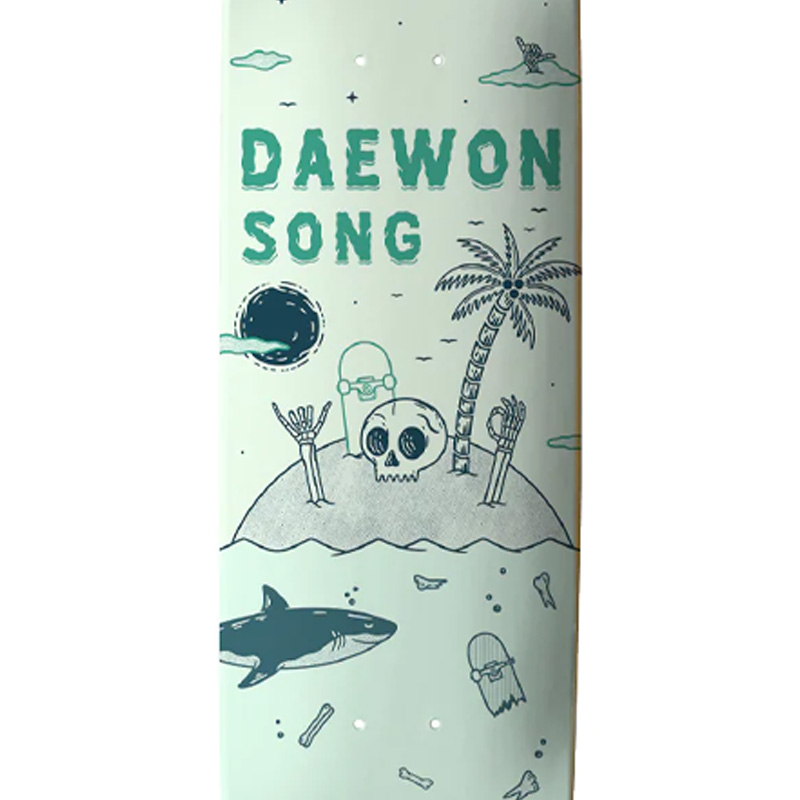 Thank You Daewon Song Cast Away Skateboard Deck Green 8.25 Thank You Daewon Song Cast Away Skateboard Deck Green 8.25