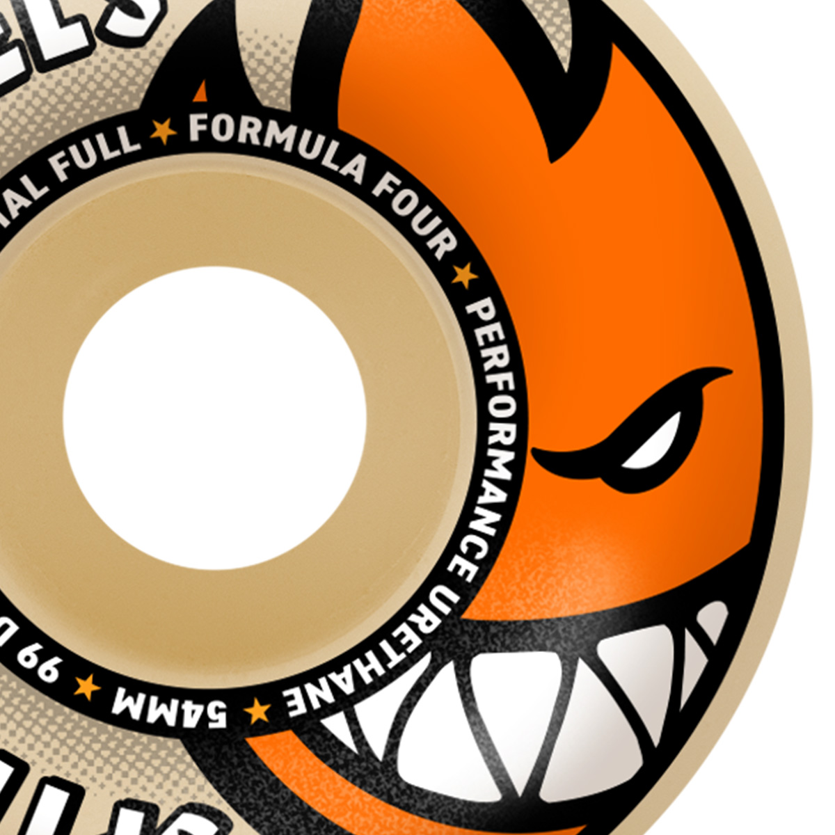 Spitfire Formula Four Radial Full Wheels Natural 99D 54mm