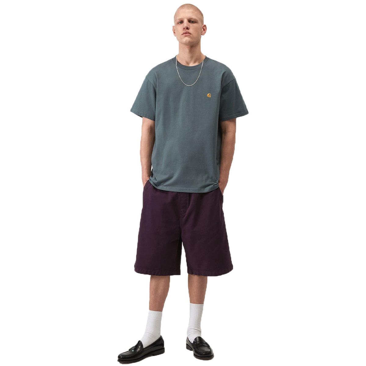 Carhartt WIP Chase T-Shirt Cozy Blue/Gold