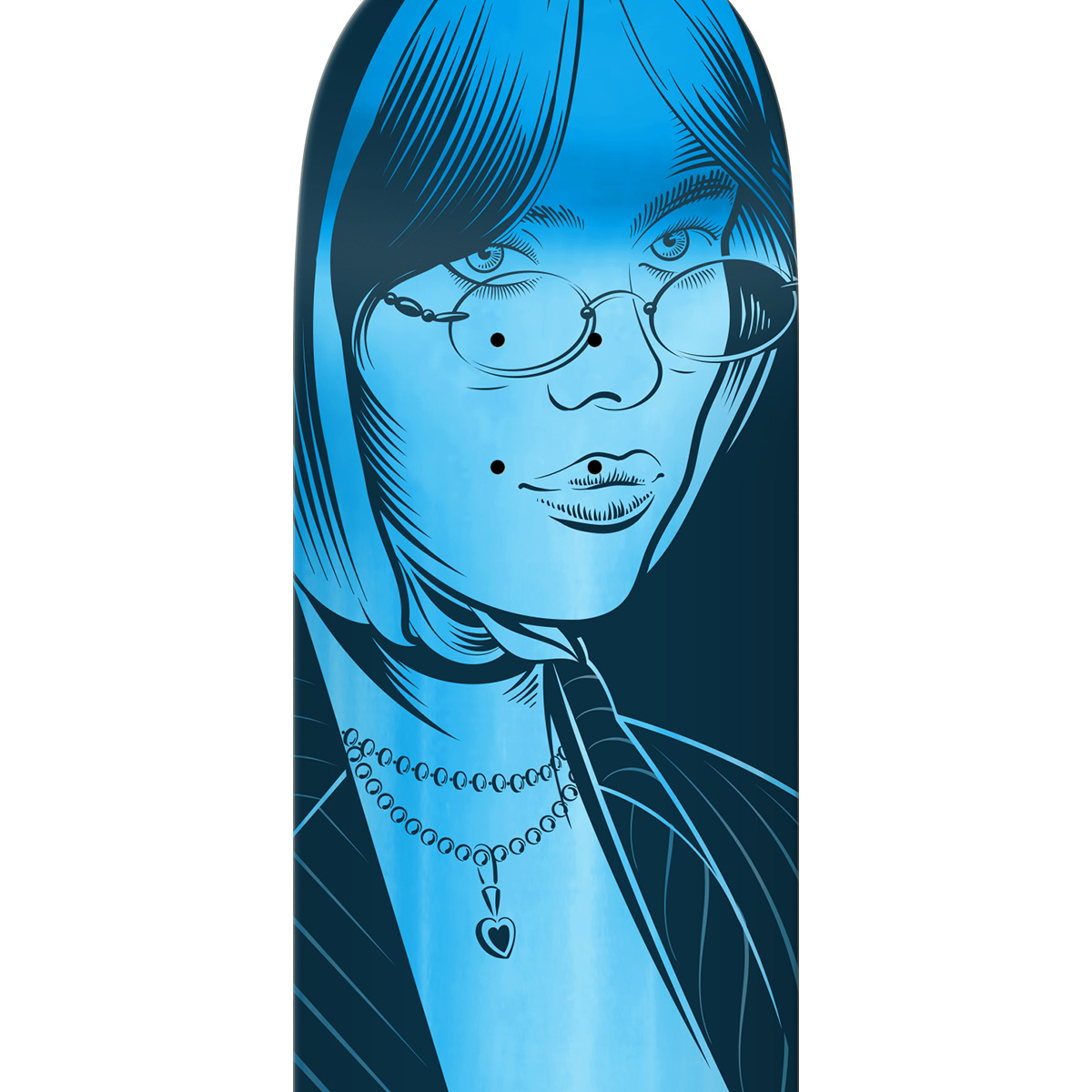 Real Nicole Crush Ltd Twin Nose Skateboard Deck Blue 8.25
