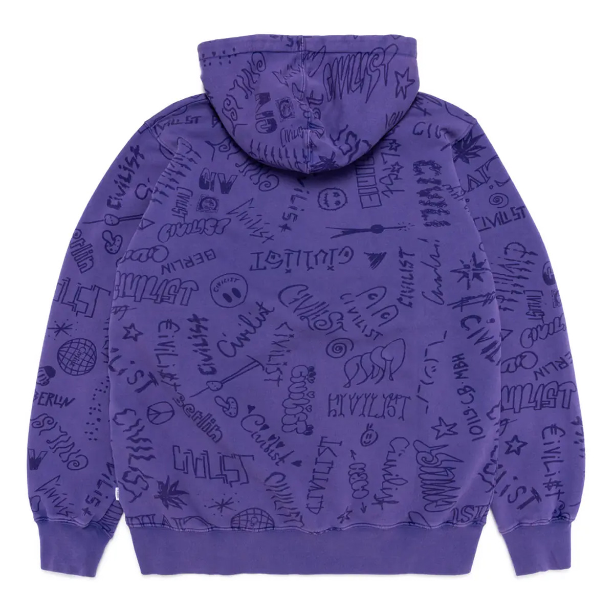 Civilist Team AOP Hooded Sweater Washed Purple