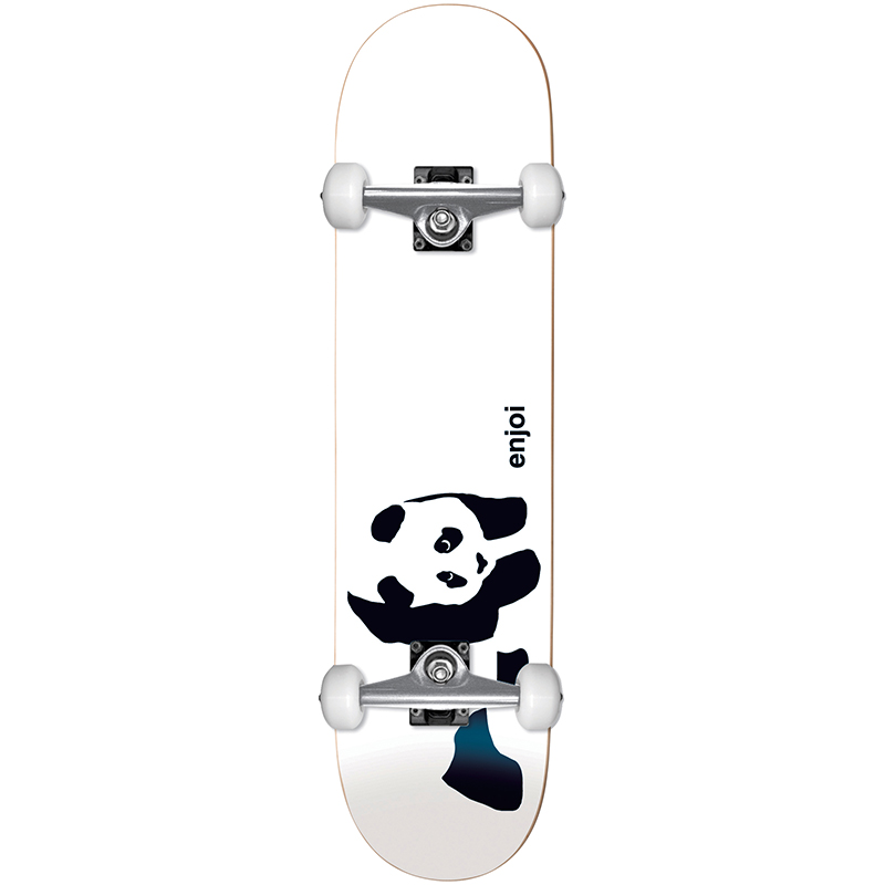 enjoi Whitey Panda Complete Skateboard White 7.75