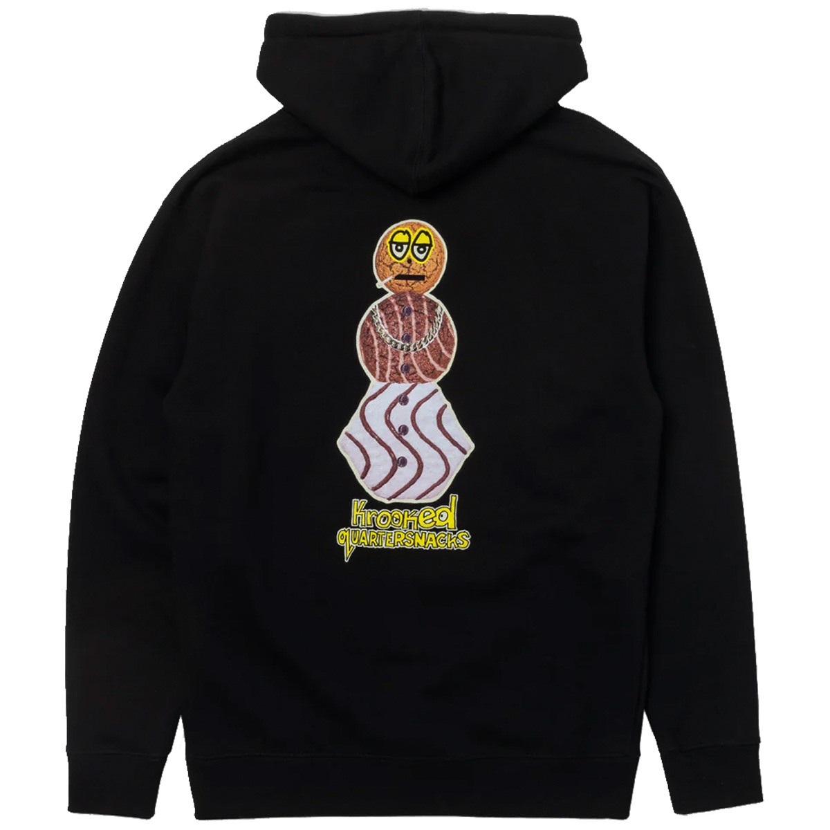 Krooked x Quartersnacks Snackman Hoodie Black