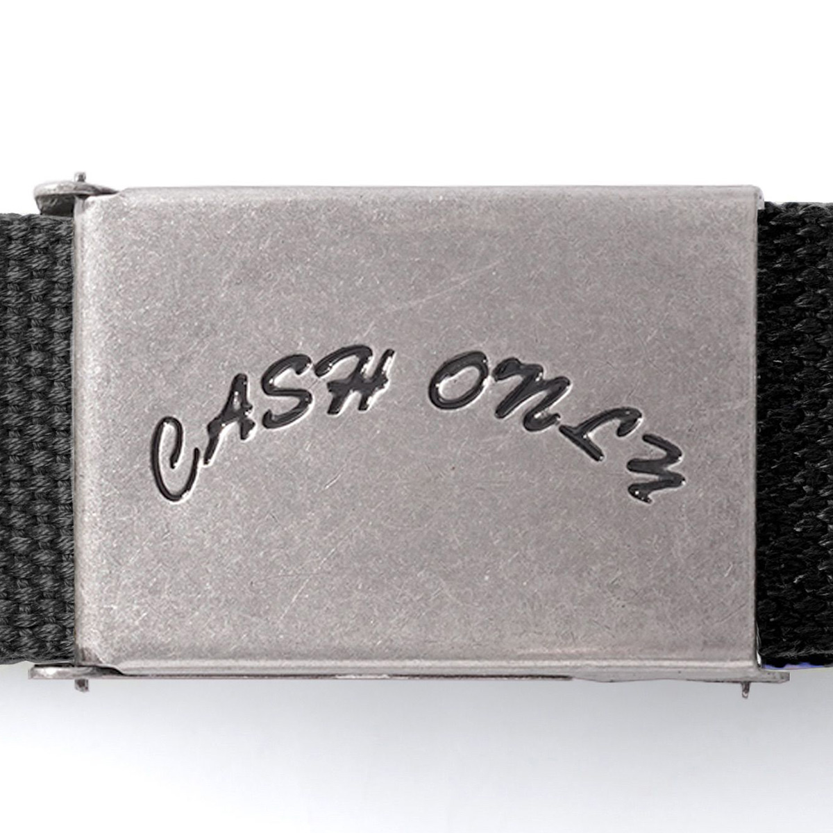 Cash Only Logo Web Belt Black